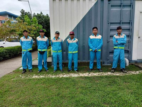 Deployed grounds maintenance team